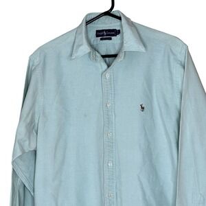 Ralph Lauren Dress Shirt‎ Men's Sz 17 (34) 100% Cotton Long Sleeves Mint Green